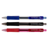 Gel pen | 0.5mm | blue/black/red | 123ink | 3-pack 301169