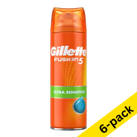 Gillette Fusion Hydra sensitive skin shaving gel, 200ml (6-pack) SGI00122