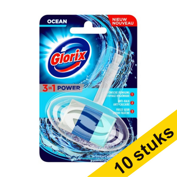 Glorix 3-in-1 Power Ocean toilet block, 40g (10-pack) SGL00039 - 1