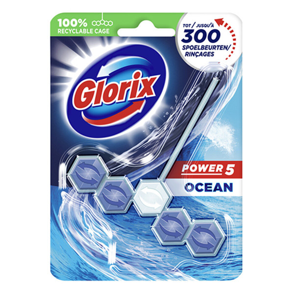 Glorix Power 5 Ocean toilet block, 55g  SGL00042 - 1