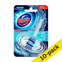 Toilet block 40g | Glorix 3-in-1 Power Ocean | 10-pack