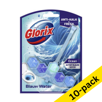 Toilet block 48g | Glorix Active Blue Water Ocean | 10-pack