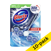 Toilet block 55g | Glorix Power 5 Ocean | 10-pack
