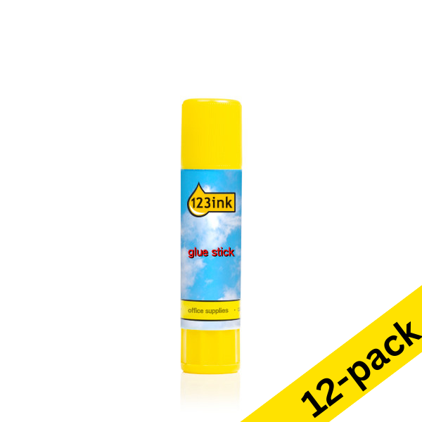 Glue stick 10g | 123ink | 12-pack 302322 - 1