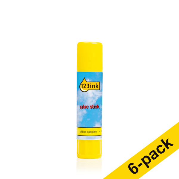 Glue stick 10g | 123ink | 6-pack 300566 - 1