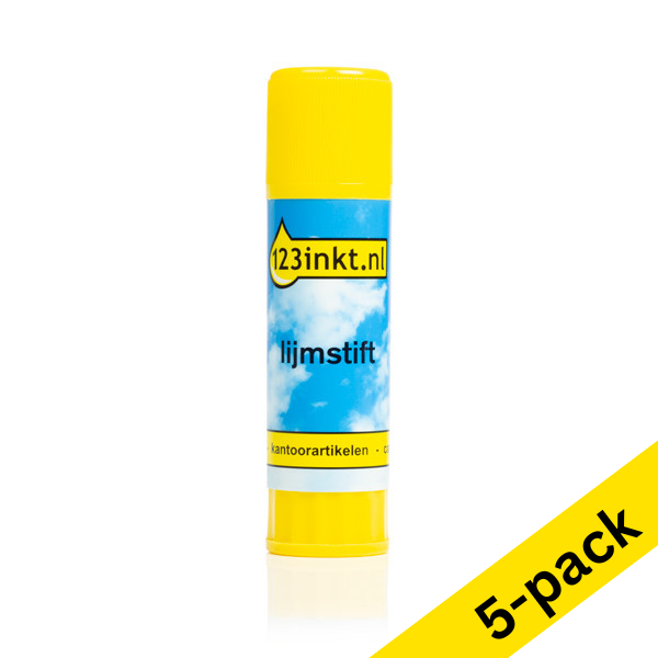 Glue stick 40g | 123ink | 5-pack 302899 - 1