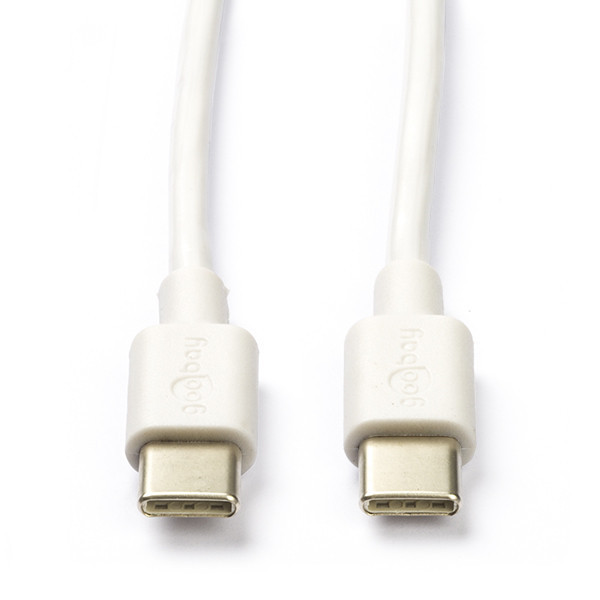 USB-A to USB-C cable (0.5m, USB 2.0) | Goobay | white K010214070 - 1