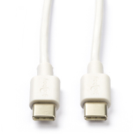USB-A to USB-C cable (0.5m, USB 2.0) | Goobay | white K010214070