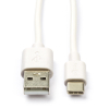 Goobay white USB-A to USB-C cable, 0.5m K010214052 - 1