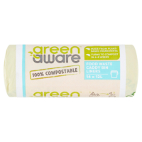 ​​​​​​​Bin bag (12L) compostable food waste liner | Green Aware | 14-pack IE000311
