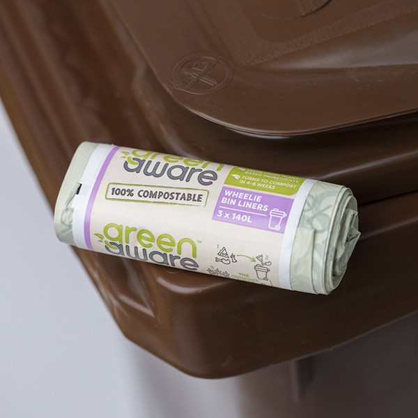 Bin bag (140L) compostable food waste | Green Aware | 3-pack IE000313 - 3