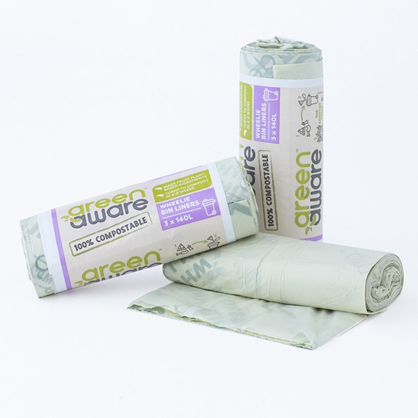 Bin bag 140L compostable food waste | Green Aware 3-pack IE000313 - 2