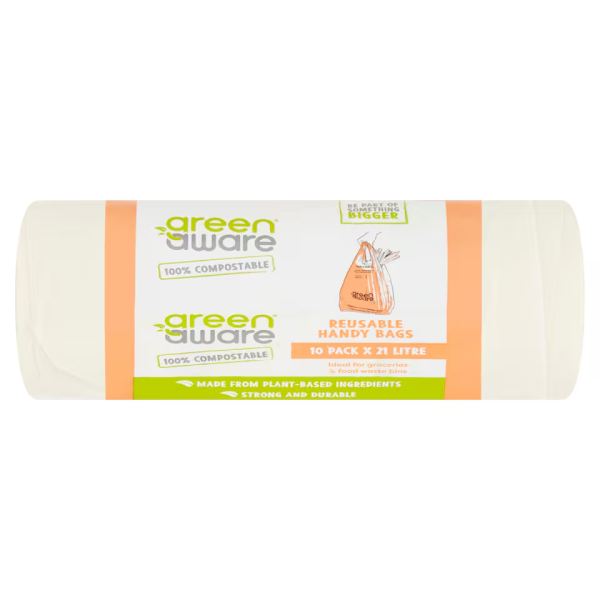 Green Aware reusable handy bags, 21L (10-pack) IE000309 - 1