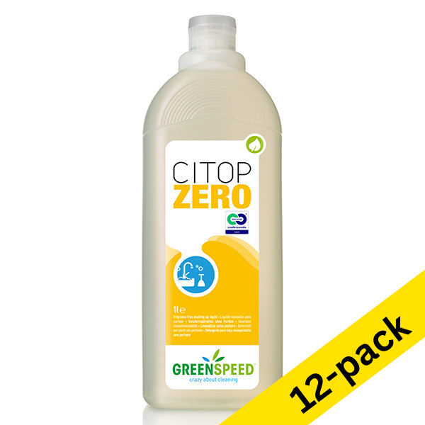 Dishwashing liquid 1L | Greenspeed Citop Zero | 12-pack SGR00048 - 1