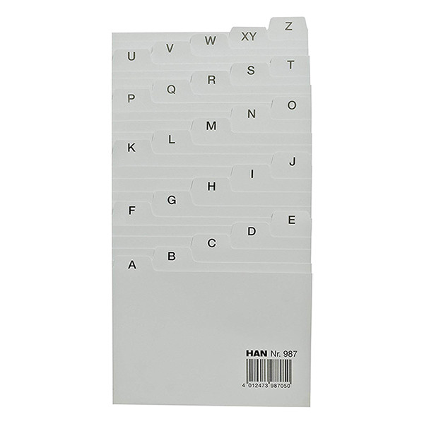 HAN grey tab card, 105mm x 70/80mm (1-pack) HA-987 206788 - 1