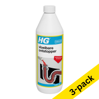 HG liquid drain unblocker, 1 litre (3-pack)