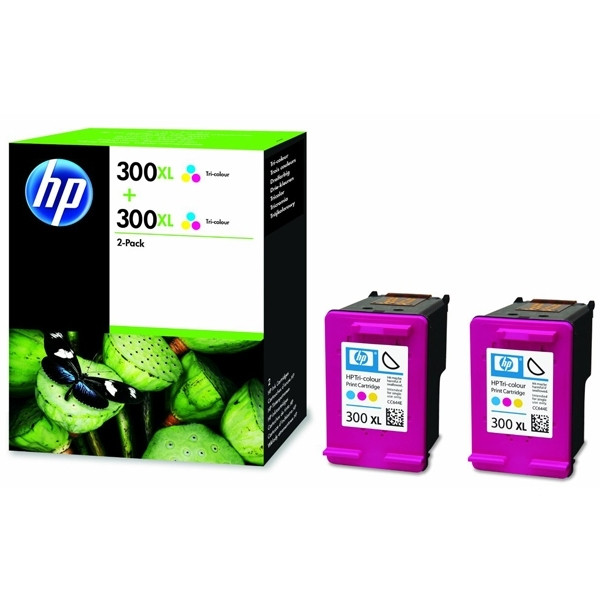 HP 300XL (D8J44AE) high capacity colour ink cartridge 2-pack (original HP) D8J44AE 044334 - 1