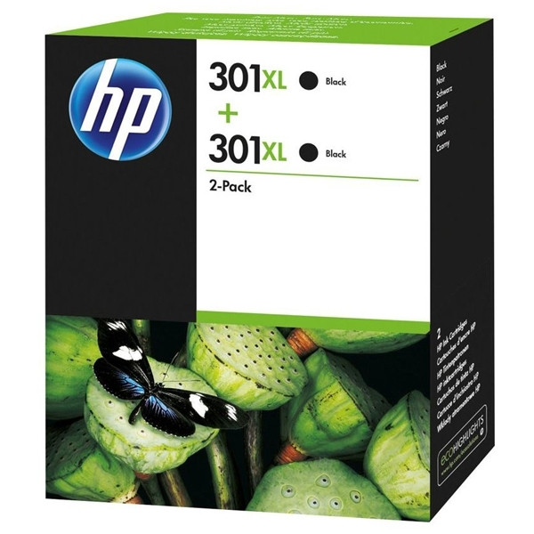HP 301XL (D8J45AE) high capacity black ink cartridge 2-pack (original HP) D8J45AE 044336 - 1