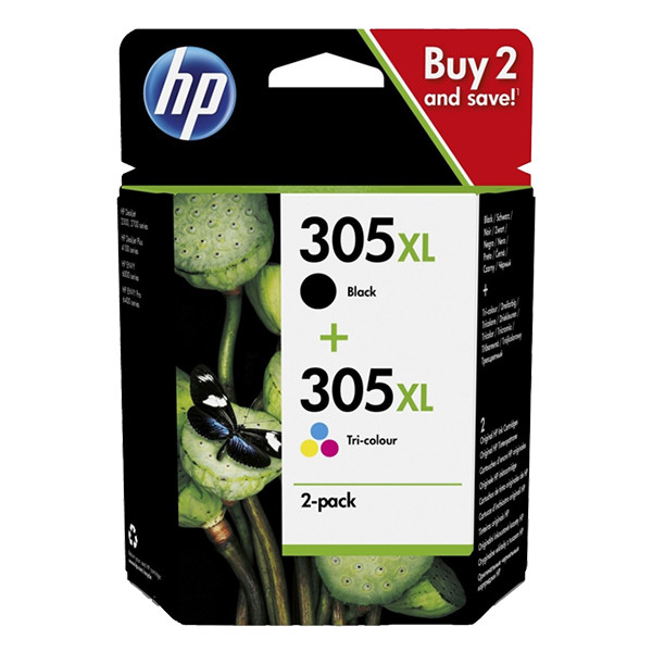 HP 305XL (6ZA94AE) black and colour ink cartridge 2-pack (original HP) 653019 - 1