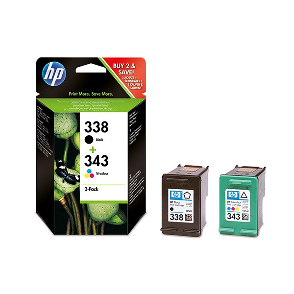 HP 338 / HP 343 (SD449EE) cartridge 2-pack (original HP) SD449EE 044160 - 1