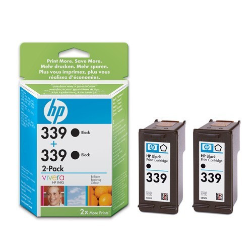 HP 339 (C9504E/EE) high capacity black 2-pack (original HP) C9504EE 030433 - 1