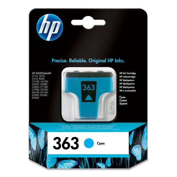 HP 363 (C8771E/EE) cyan ink cartridge (original HP) C8771EE 031775 - 1