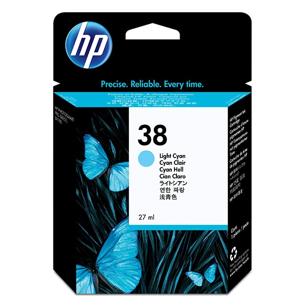 HP 38 (C9418A) light cyan ink cartridge (original HP) C9418A 030472 - 1