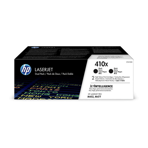 HP 410X (CF410XD) high-capacity black toner 2-pack (original HP) 054272 - 1