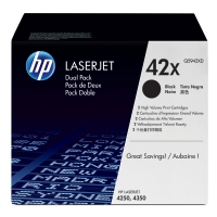 HP 42XD (Q5942XD) high capacity black toner 2-pack (original HP) Q5942XD 054086