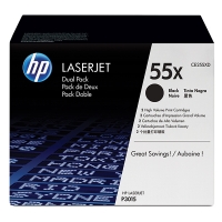 HP 55XD (CE255XD) high capacity black toner 2-pack (original HP) CE255XD 054100