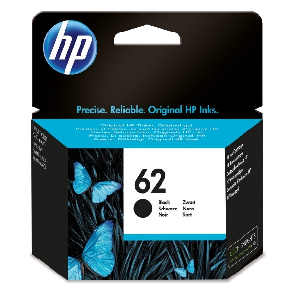 HP 62 (C2P04A) black ink cartridge (original HP) C2P04AE 044408 - 1