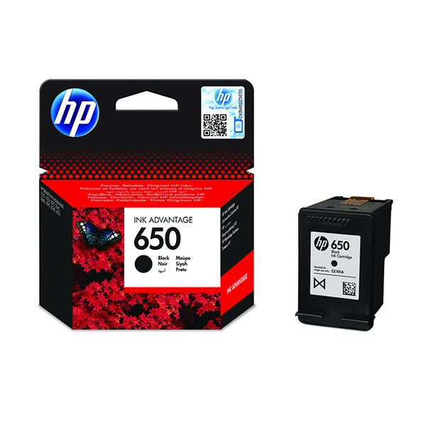 HP 650 (CZ101AE) black ink cartridge (original HP) CZ101AE 044212 - 1