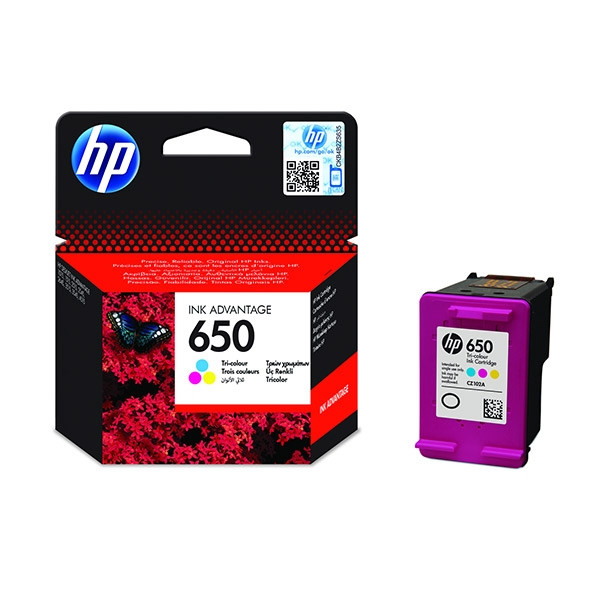 HP 650 (CZ102AE) colour ink cartridge (original HP) CZ102AE 044214 - 1