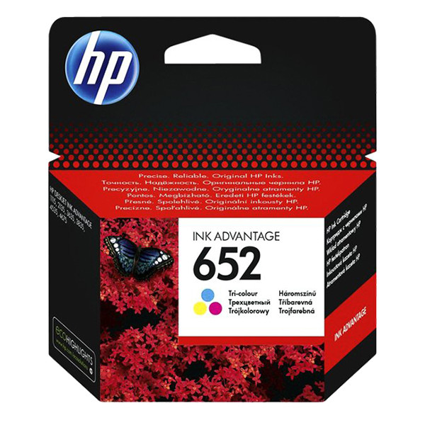 HP 652 (F6V24AE) colour ink cartridge (original HP) F6V24AE 044458 - 1