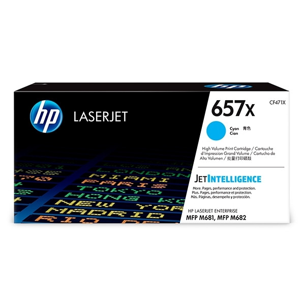 HP 657X (CF471X) high capacity cyan toner (original HP) CF471X 055176 - 1