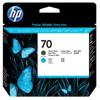 HP 70 (C9404A) matte black and cyan printhead (original HP) C9404A 030476