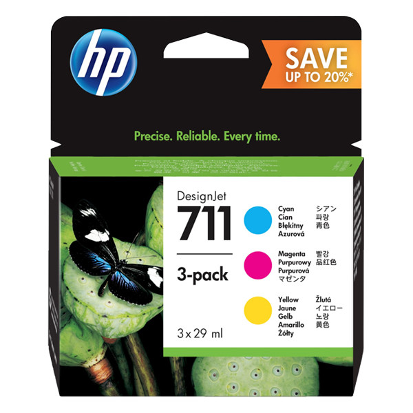 HP 711 (P2V32A) C/M/Y ink cartridge 3-pack (original HP) P2V32A 055298 - 1