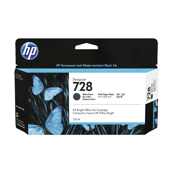 HP 728 (3WX25A) high capacity matte black ink cartridge (original HP) 3WX25A 093118 - 1