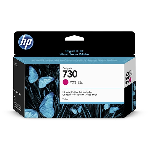 HP 730 (P2V63A) magenta ink cartridge (original HP) P2V63A 055254 - 1