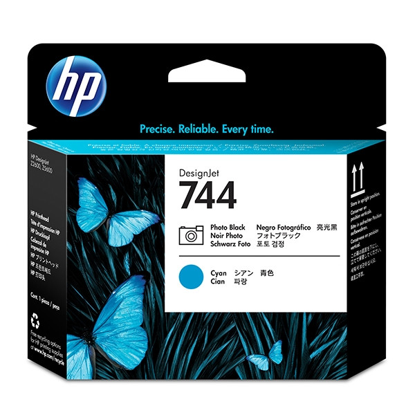 HP 744 (F9J86A) Photo Black and cyan printhead (original) F9J86A 055106 - 1