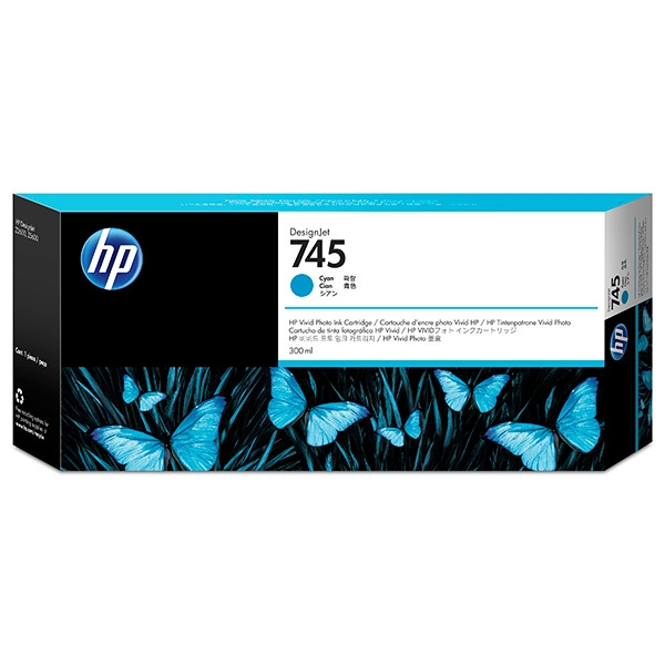 HP 745 (F9K03A) high capacity cyan ink cartridge (original HP) F9K03A 055094 - 1