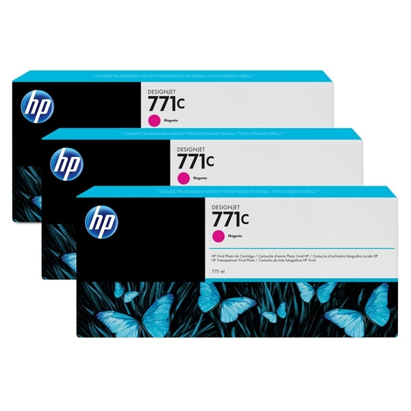 HP 771C (B6Y33A) magenta ink cartridge 3-pack (original HP) 044260 - 1