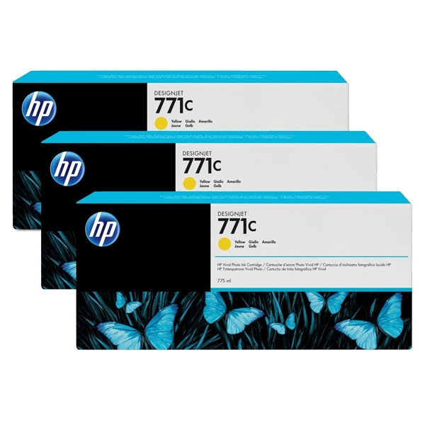 HP 771C (B6Y34A) yellow ink cartridge 3-pack (original HP) 044262 - 1