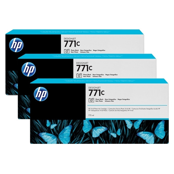 HP 771C (B6Y37A) photo black ink cartridge 3-pack (original HP) 044268 - 1