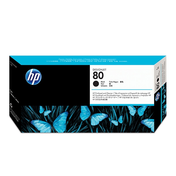 HP 80 (C4820A/AE) black printhead and cleaner (original HP) C4820A 031170 - 1