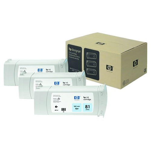 HP 81 (C5070A) light cyan 3-pack (original HP) 031485 - 1