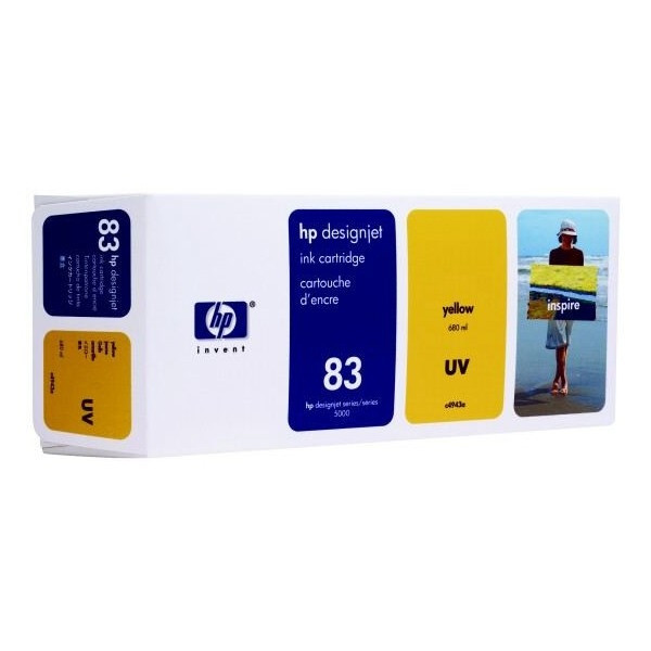 HP 83 (C4943A) yellow UV ink cartridge (original HP) C4943A 031590 - 1