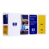 HP 83 (C4963A) yellow printhead and cleaner (original HP) 031650 - 1