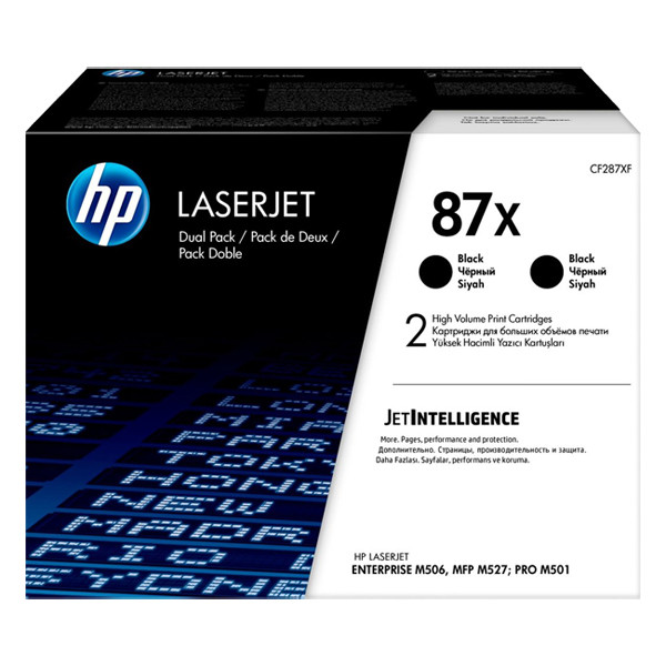 HP 87X (CF287XD) high-capacity black toner 2-pack (original HP) 054269 - 1