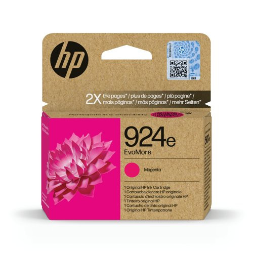 HP 924e EvoMore (4K0U8NE) magenta ink cartridge (original HP) 093434 - 1
